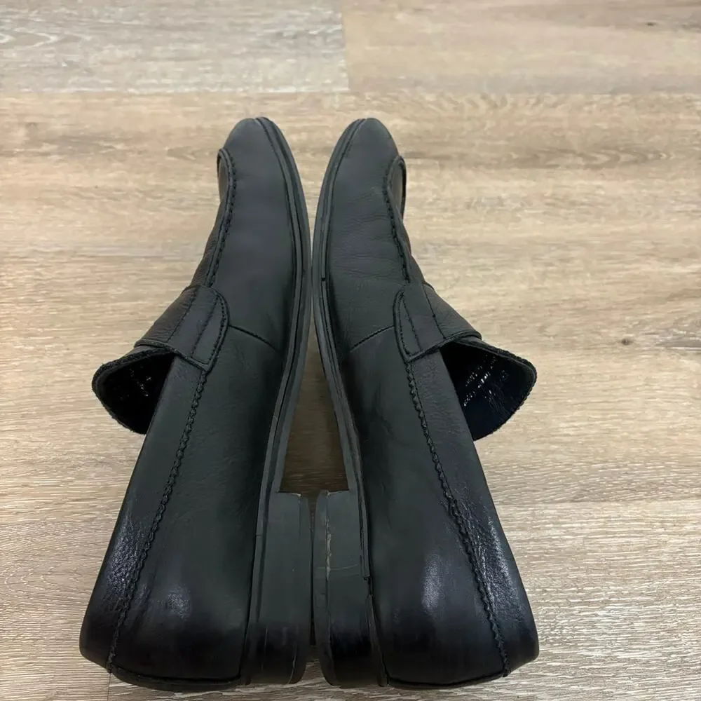Bacco Bucci Black Leather Men’s Loafers Slip-On 9.5